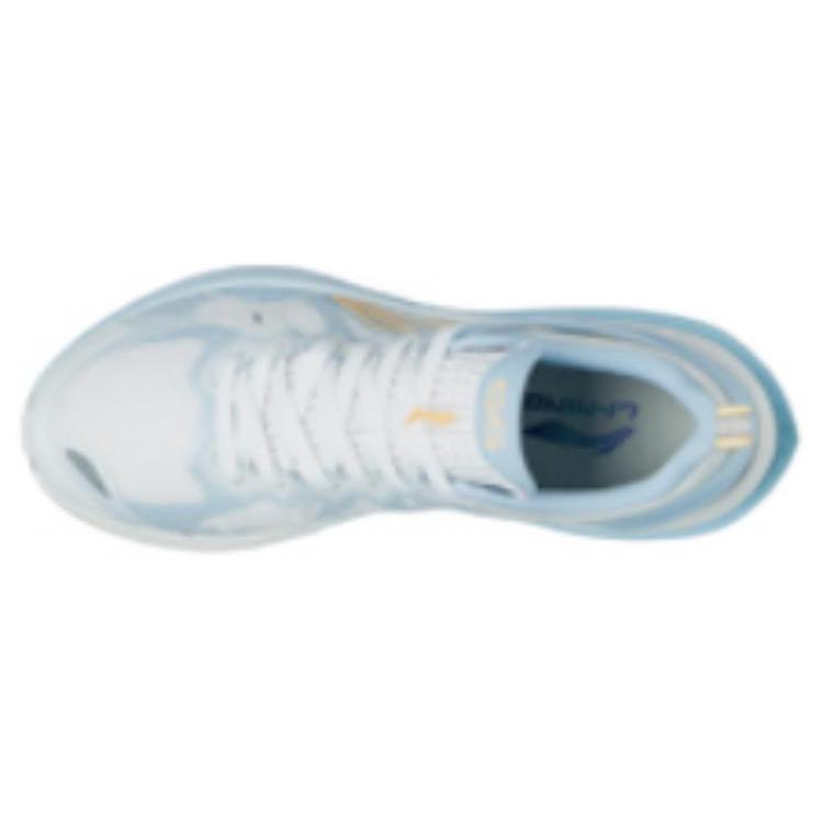 New LiNing WuShi 5S 2.0 Anti-Slip And Wear-Resistant Breathable Low-Top Running Shoes Women's White Blue ARSS012-1