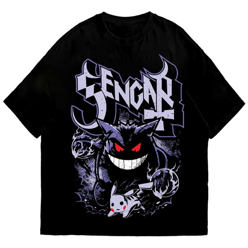 Anime Pokmon Graphic Unisexs Womens T Shirt Cotton Oneck Y2k Harajuku 2026 Summer Unisex Fashion TShirt Black Tee Tops Unisex