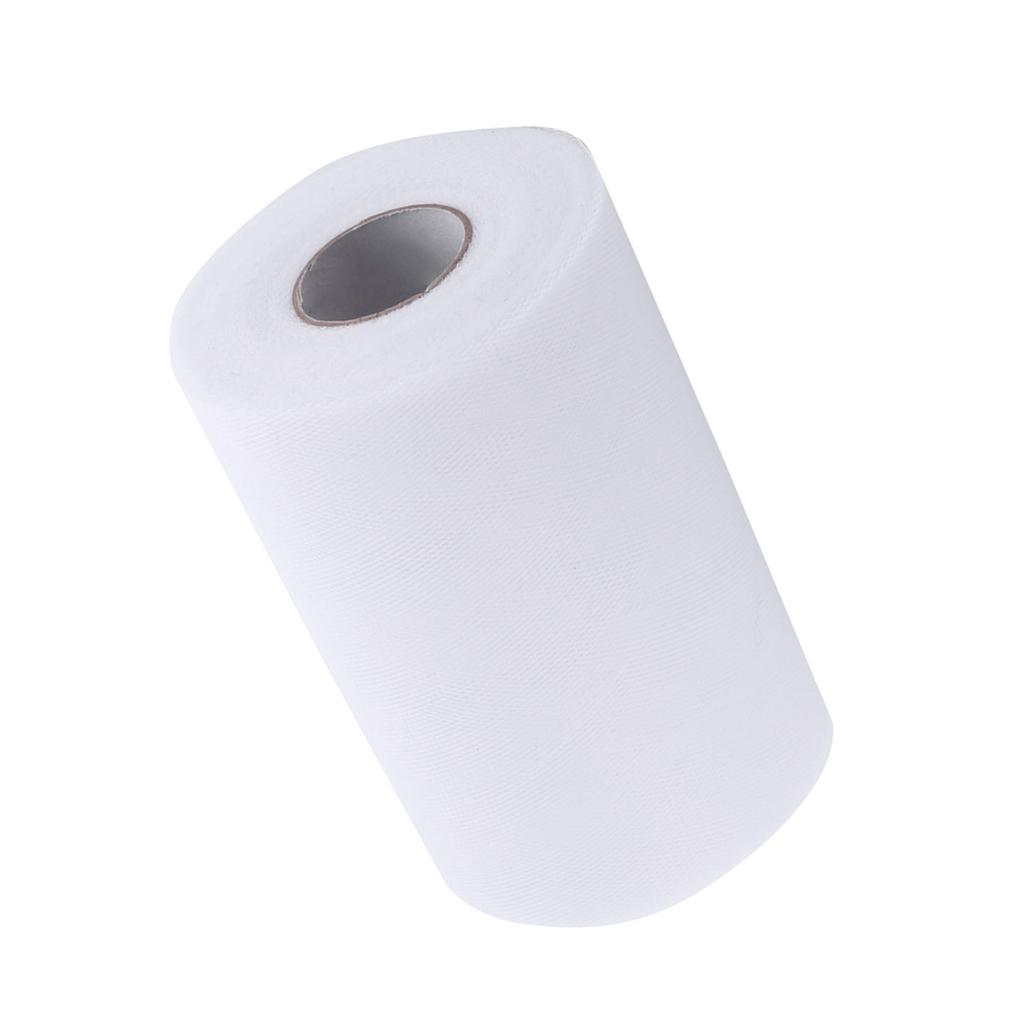 15cm Wide X 100yd Tulle Rolls Spool Soft Craft for Wedding Bridal Festival(White)