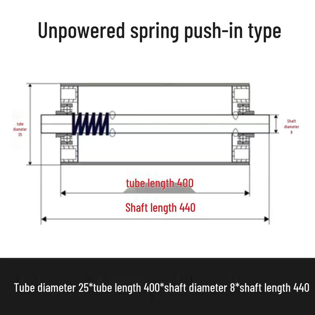 Leichte verzinkte Edelstahlrolle - Nicht angetrieben 25/38/50/60mm Leerlaufrolle für Förderbänder