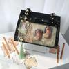 Y2k Women Vintage Ita Shoulder Bag Lolita Girl Transparent Pocket Fashion Aesthetic Crossbody Bags Cute Bow DIY Display Handbags