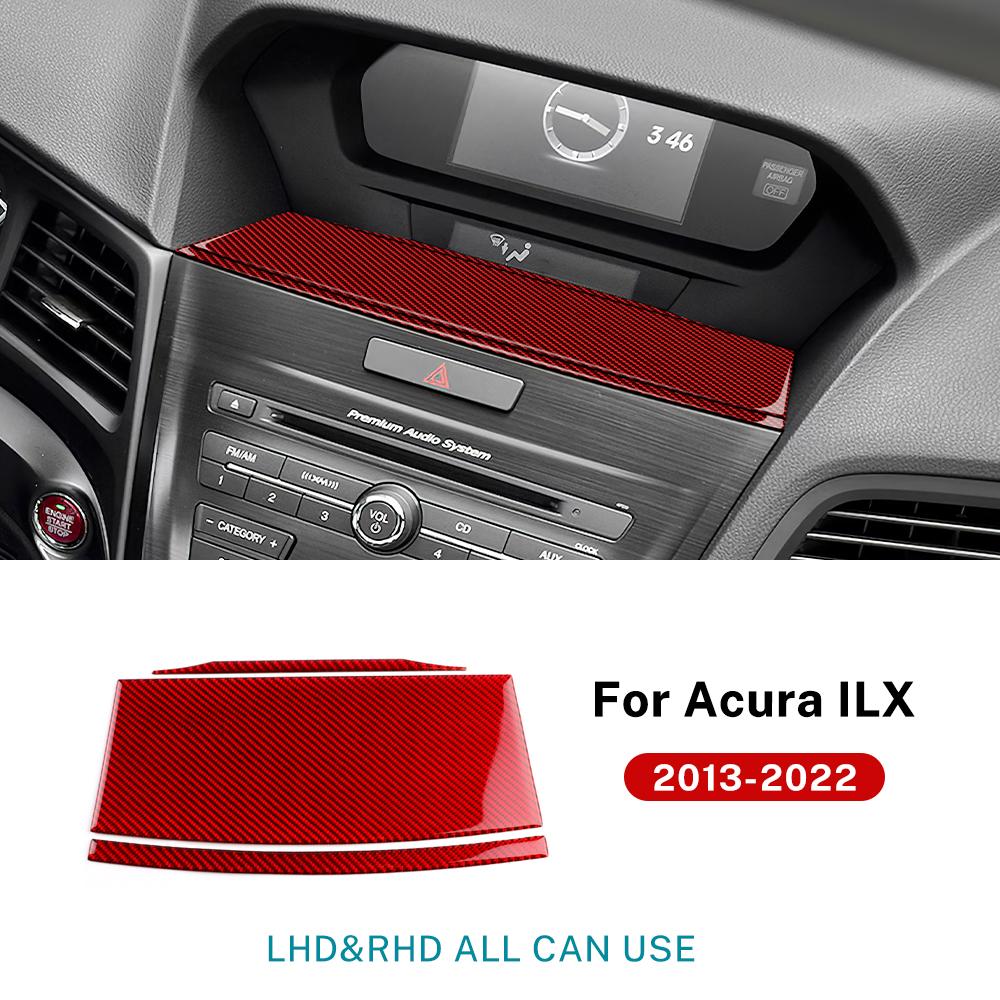 Real Soft Carbon Fiber Sticker for Acura ILX 2013 2014 2015 2016 2017 2018 2019 2020 2025 2025 Car Central Control Screen Trim