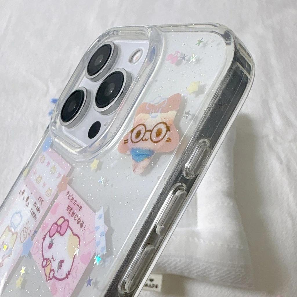 Glitter Easy Bear Applicable To Apple 17/16 Pro Mobile Phone Case iPhone15 Cute 13 Soft Girl 14 Soft Case 12/x