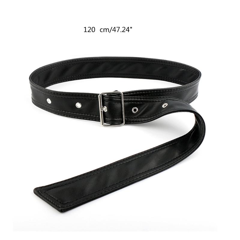 PU Belt Punk Leather Overcoat Waist Belt Women Trench Coat Belt Jacket Belt