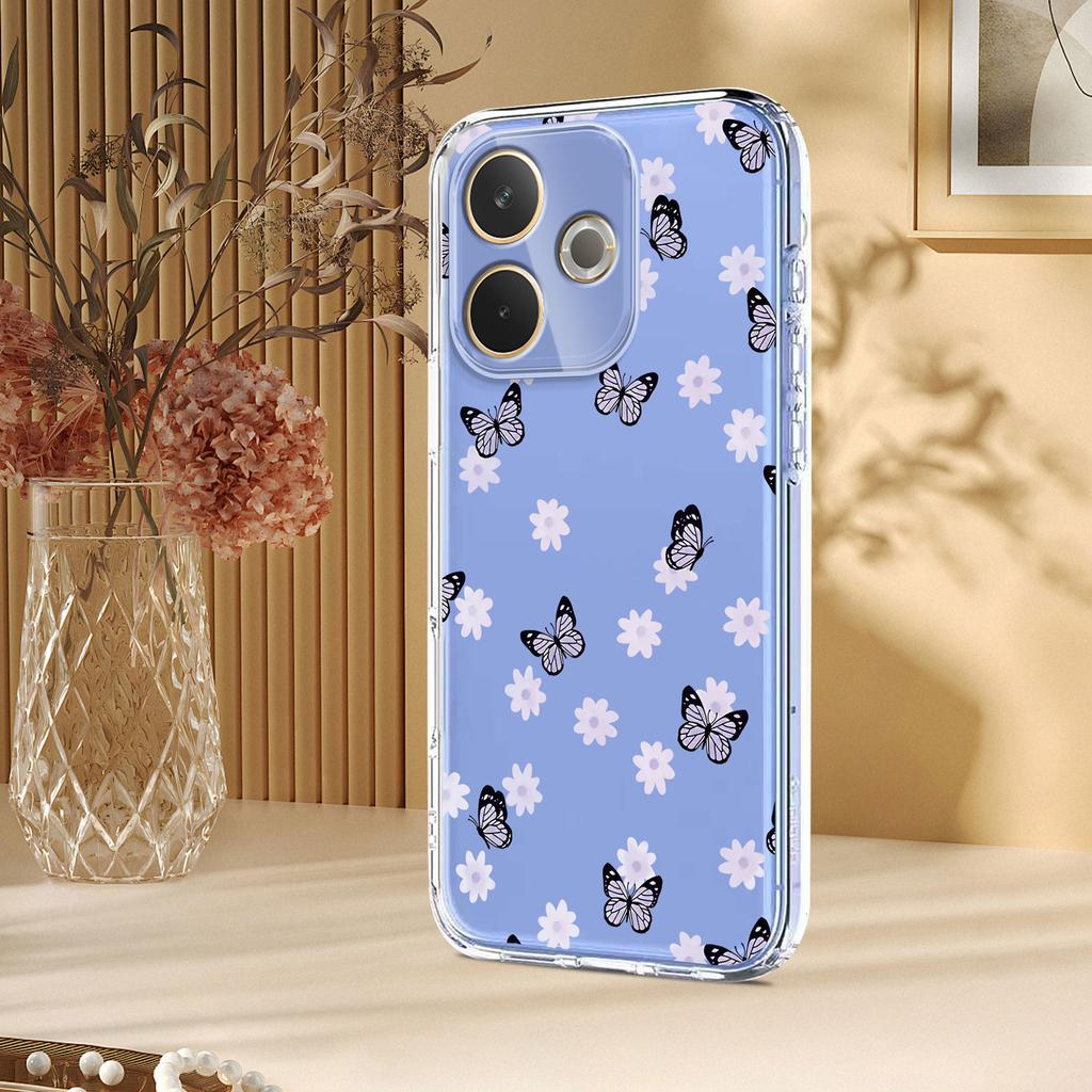 Hülle Für Oppo A5 4G 5G Niedlich Blume Handyhülle für Coque Oppo A5 A5 Pro A5M A3 A3 Pro A3X 4G 5G Transparent Weiche Hülle Funda