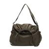 Couple Drawstring Oblique Span Bag Large Capacity Folding Messenger Bag Unisex Stray Bag Solid Color Casual Shoulder Bag