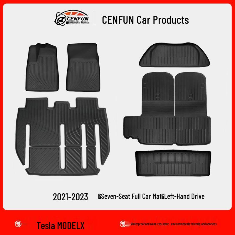 Waterproof TPE Floor & Trunk Mats for 2023 Tesla Model X LHD