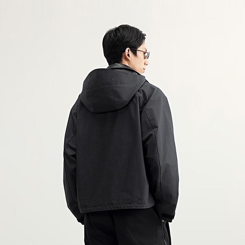 CROQUIS Men's 2025 Spring Short Hooded Work Jacket 9P1610930