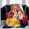1pc, Home Decorative Beauty and the Beast Mickey Minnie Flannel Throw Blanket Perfect Gift for Bedroom, Living Room, Travel, Camping, Car