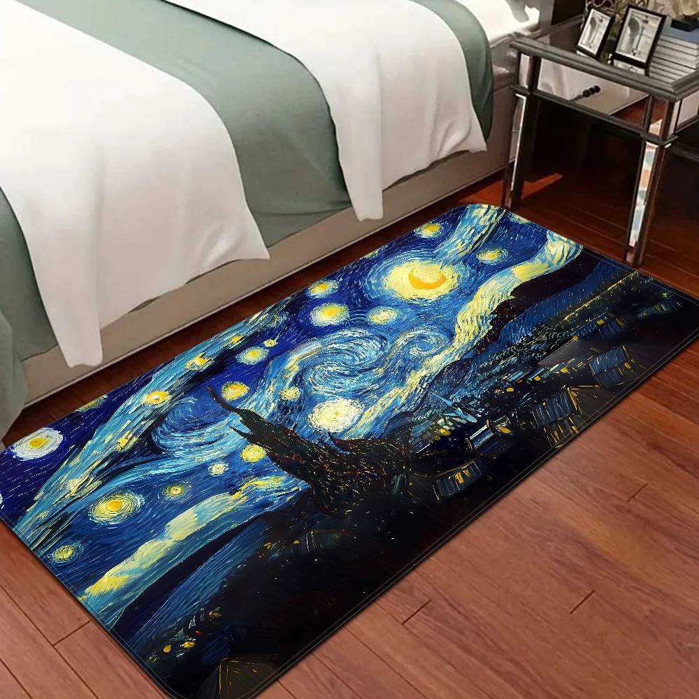 Art Category World Famous Painting Bathroom Mat Kids Room Bedroom Decoration Balcony Anti-Slip Doormat Living Room Welcome Rug
