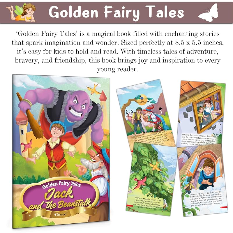 Jack and the Beanstalk, Puss in Boots, The Elves and the Shoemaker, Rapunzel and Beauty and the Beast Golden Fairy Tales : Classic Fairy Tales for C