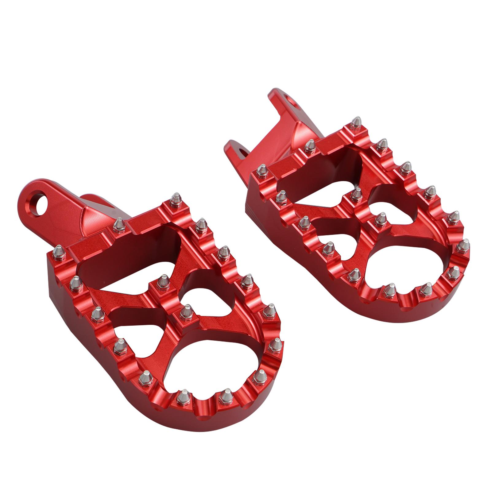 NICECNC For Honda 1993-2025 XR650L Motorcycle Foot Pegs Footrest XR600R XR650R XR400R XR250R CR80R CR85R CR80RB CR85RB Expert красный