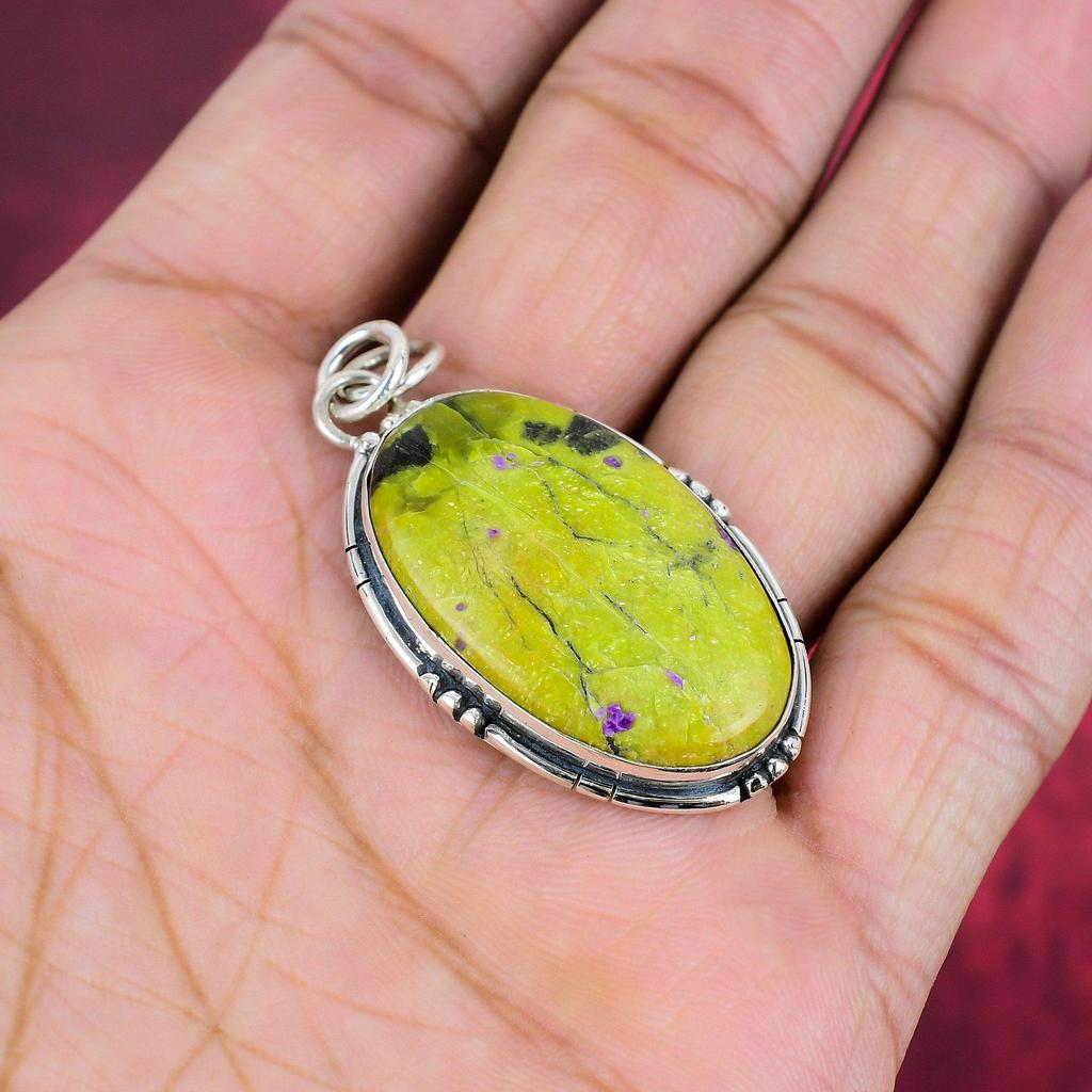 Atlantisite Handmade Latest Design Jewelry Pendant, 925 Solid Sterling Silver Gemstone Pendant, Gift For Mother