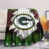 1Pc Green Bay Packers Print Flannel Blanket, High quality Comfortable for All Seasons, Home Decor, Warmth and Comfort, Perfect for Gifts