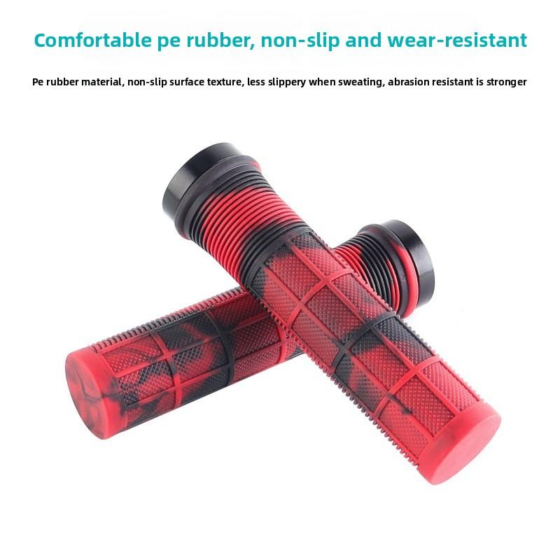 Mountain Bike Grip Camouflage Rubber Straight Soft Anti-skid Pair Handle Road Bike Straight Handle Anti-skid Grip Grip