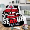 Football Hat Customize Your Name Blanket Used For Chair Office Sofa Bed Camping Soft And Warm Giving Friends And Relatives Birthday Graduation Gift