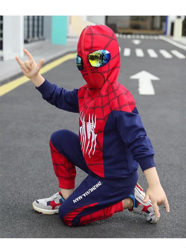 Spider-Man & Ultraman Boys' Spring/Autumn Two-Piece Sports Set