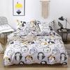 Cartoon Cat Duvet Cover Set Pet Cat Comforter Cover Cute Kitten Neon Light Cat Bedding Set 3D Cat Lover's Bedspread Cover 2/3pcs