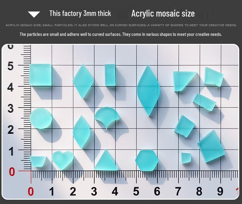 200g Bunte Runde Acryl-Mosaiksteine für DIY-Kunstprojekte