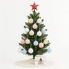 Colorful Christmas Ball Ornaments Plastic Flocking Reusable Christmas Tree Hanging Balls Shatterproof Xmas Velvet Balls