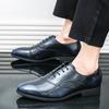 Designer Style Dress Shoes for Men Brand New Business Casual Shoes Lace-up Leather Shoes Plus Size for Men Wedding Party Shoes