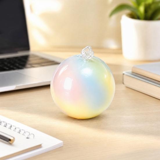 Wax Cracking Ball Squeeze Toy, Crispy Chocolate Ball Stress Relief Toy, Slow Rising Fidget Ball with Crackable Texture, Party Favors