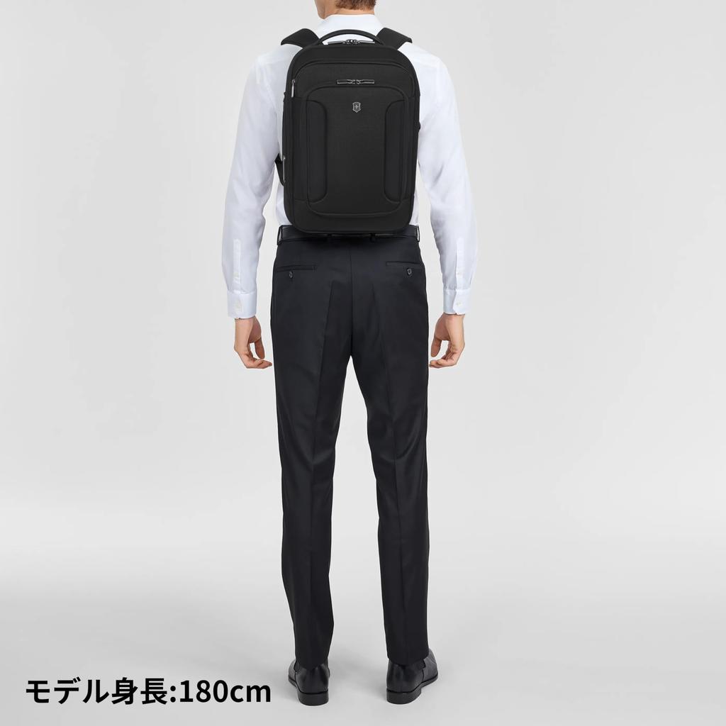 Victorinox Werks Traveler Compact Backpack with Expandable Laptop and Tablet Antibacterial Perfect for Business and Black 7.0 Storage, 14-inch 11-inch