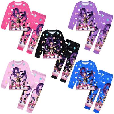 19763 Kinder Mädchen Lily Lovebraids Cartoon Aufdruck Langarm Oberteil Hose Sets