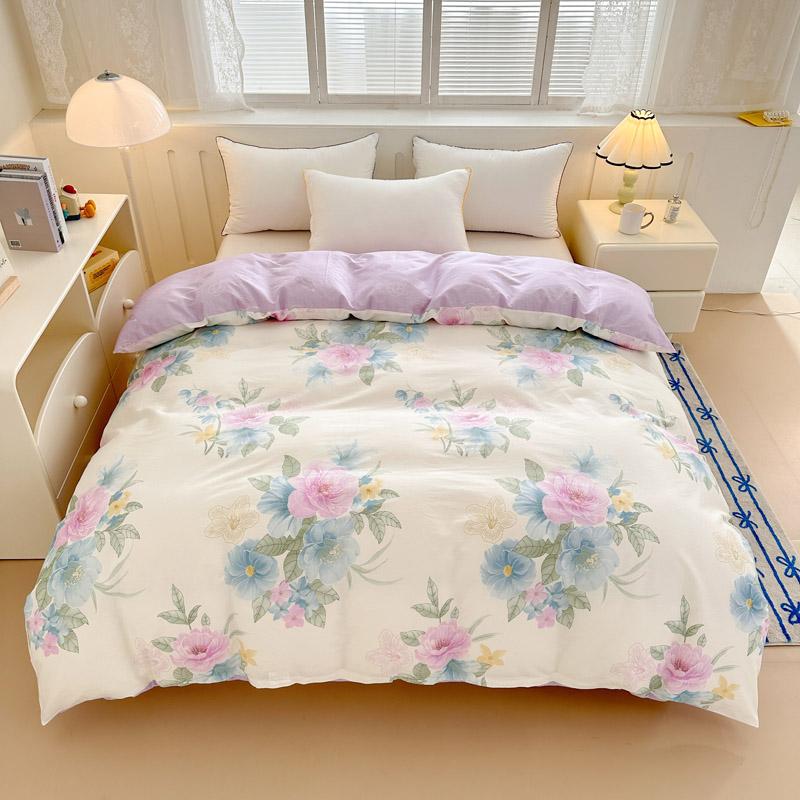 1Pc Cotton Breathable Skin-Friendly Printed Quilt Cover (Pillowcase To Be Purchased Separately) Single Double King Size Bed