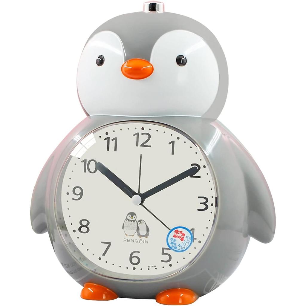 Будильник с изображением пингвина, детский будильник без тиканья, будильник из АБС-пластика с защитой от падений и ночником, для детской спальни