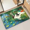 Kawaii Cute Cartoon Door Mat Bath Microfiber Decorative Versatile Flannel Floor Mat Quick Dry Absorbent Non-slip Sole