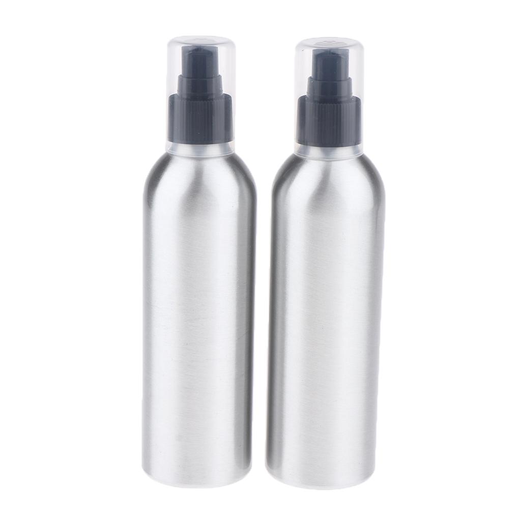 8oz Empty Aluminum Bottle with Pump Containers 2Pcs