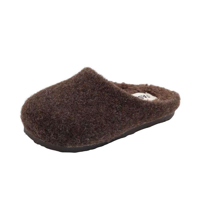 Girls' Shoes, Toe Cover Slippers, Children's Soft-soled Cotton Half-covered Cotton Shoes