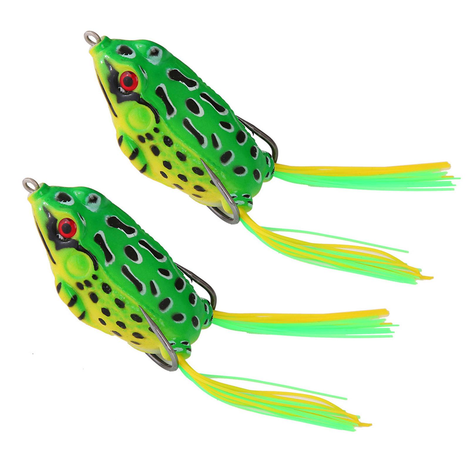 

2Pcs Soft Silicone Fishing Baits Simulated Frog Fishing Lure with Hooks Crankbait Tackle Crank Baits Fishing Tackle L