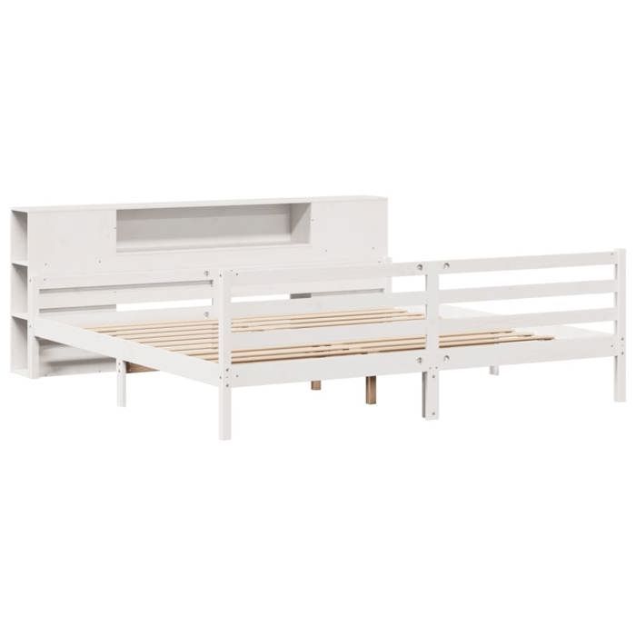 VidaXL Bunk Bed Without Mattress White 200x200 Cm Solid Pine Wood, Bed, Bedroom Furniture, Bed with Storage, 3322212