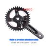 Aluminum Alloy Bike Crankset 34T Bike Crank Arm Set Bike Single Crankset  Bike Repair Upgrades