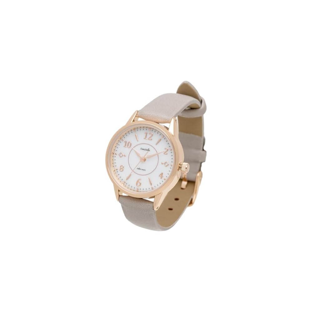 Fieldwork Women s Analog Solar-Powered Watch Gray Leather Strap 50mm