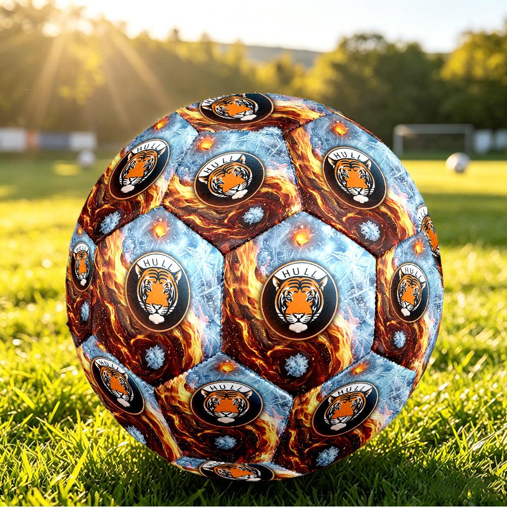Pallone da Calcio Stampato Hull City Taglia 5, Antiscivolo, Souvenir da Partita per Adulti per i Tifosi di Calcio