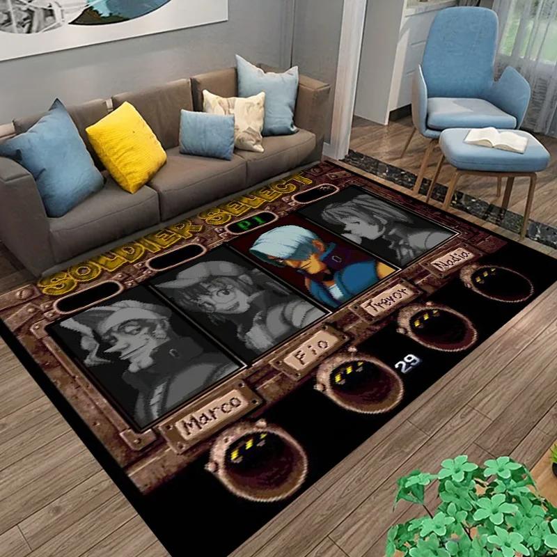 

Retro Game Metal-Slug Gamer Cartoon Carpet Rug for Home Living Room Bedroom Sofa Doormat Decor,kids Area Rug coffee tables 60x90(23x35in)