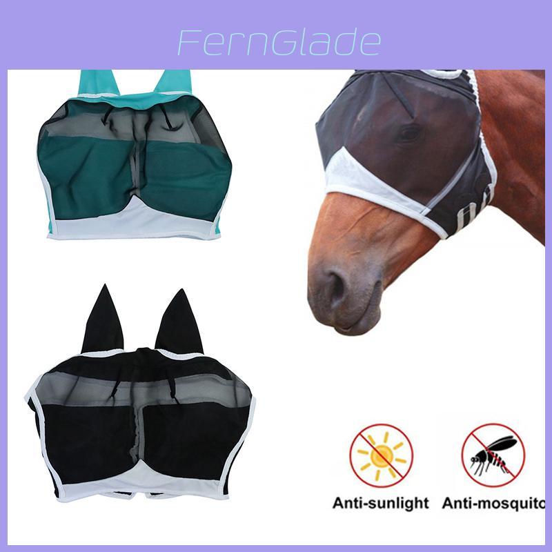 Anti-mosquito Horse Head Mask With Breathable Mesh And Velcro Closure For Optimal Protection