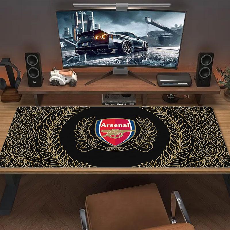 Arsenal F Großes Mauspad Große Gaming-Tischunterlage Rutschfest für Laptop Tablet Großes Mauspad XXL Matte Mini-PC-Spielmatte Mit verriegeltem Rand