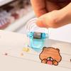 6/12Pcs Mini Transparent Binder Clips Colorful Book Holder Clip Long Tail Handbook Clips for Paper School Office Home