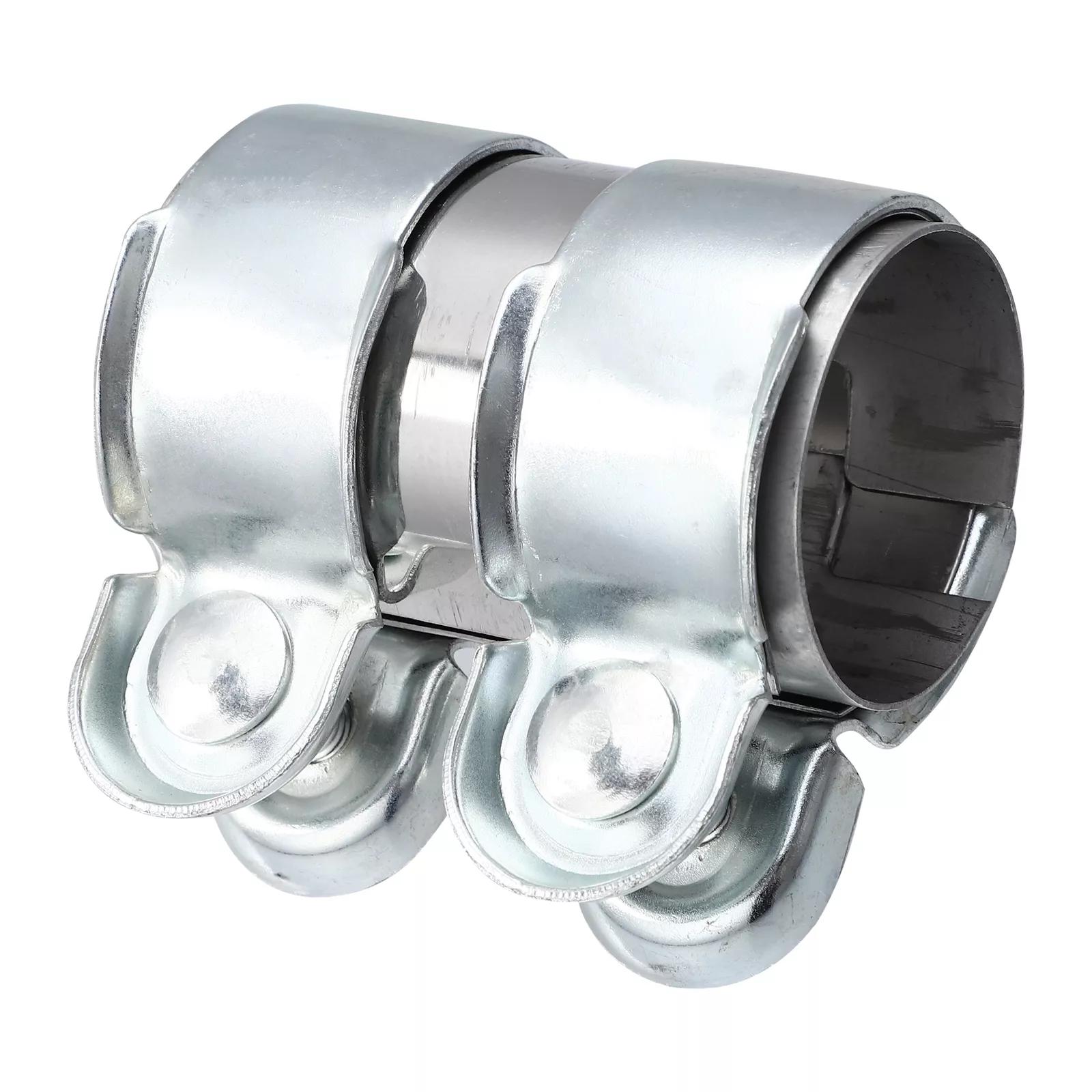 

Exhaust Clamp Stainless Steel 45mm 50mm 63mm Exhaust Tube Pipe Connector Joiner Sleeve Clamp Adjustable Tip Car Accessories 45mm