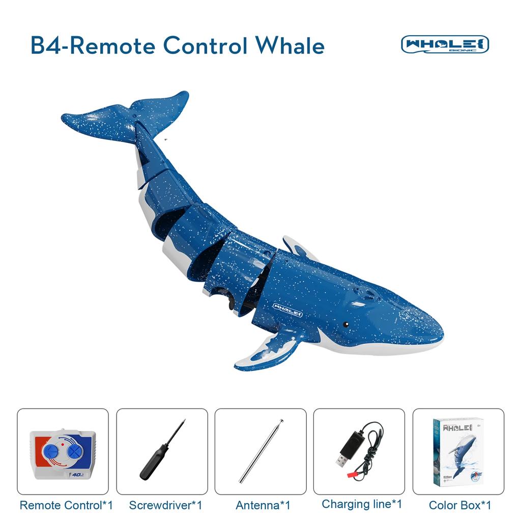2.4G Rc Whale Diving Simulation Shark Water Spray Swimming Bath Outdoor Electric Kids Toys Boy Underwater Remote Control Anima