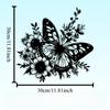 Wrought Iron Wall Art Floral Metal Decor Sculpture Flower Room Decor Garden Hanging Panel Spring Easter Christmas Gift