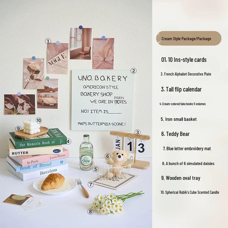 

Cream Style Photography Prop Book