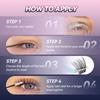 6D DIY Lash Extension Kit, 140 Pcs Cluster Lashes with Tweezers & Glue, Reusable Natural False Eyelashes for Women, Beginner-Friendly