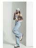 Women's High-Waisted Light Wide-Leg Jeans - New for Autumn 2023, Loose Fit, Floor-Length Draping Style