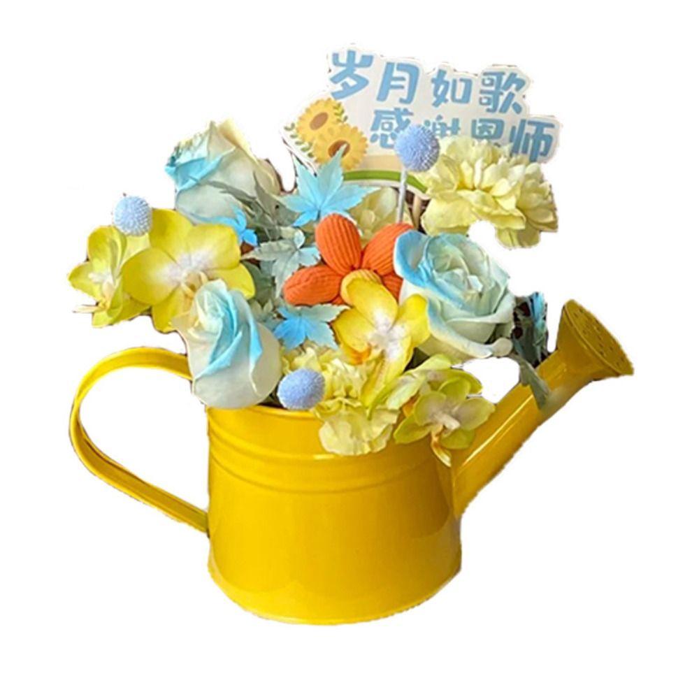 Vintage Metallgießkanne Hausgarten Sprühkanne Große Kapazität Pflanzen Dekorationen für Kinder