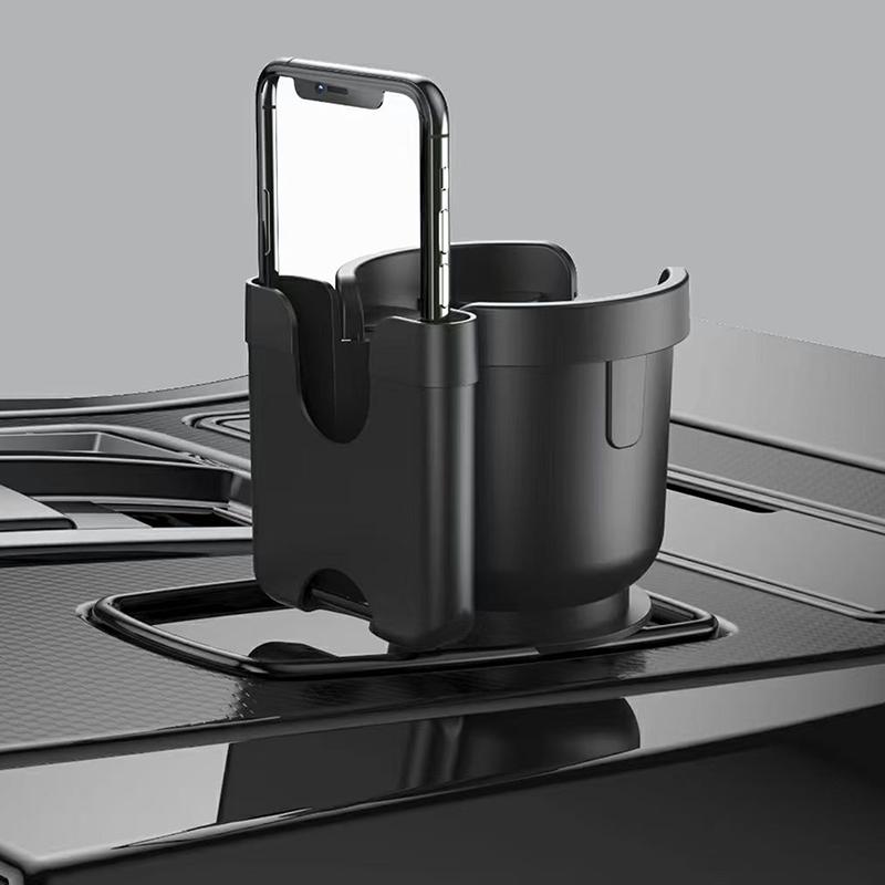 Portabicchieri per Auto 2 in 1 con Supporto Porta Cellulare Adattatore Espansore Portabicchieri Organizzatore Multifunzione per Bottiglie e Bicchieri